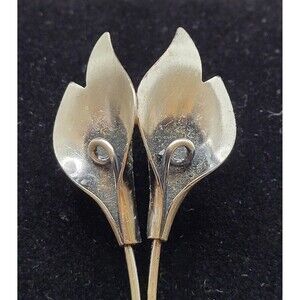 Vintage 1940s Sterling by JewelArt Brooch with Lilies